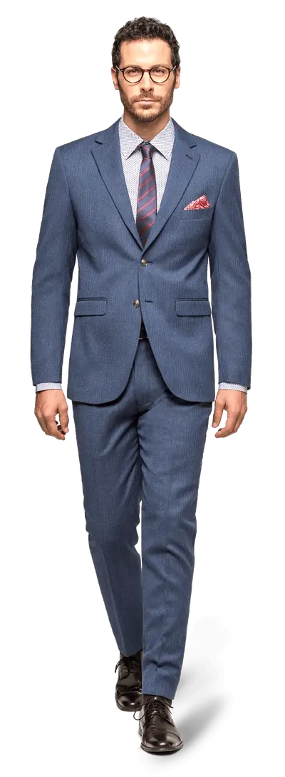 Blue wool Suit